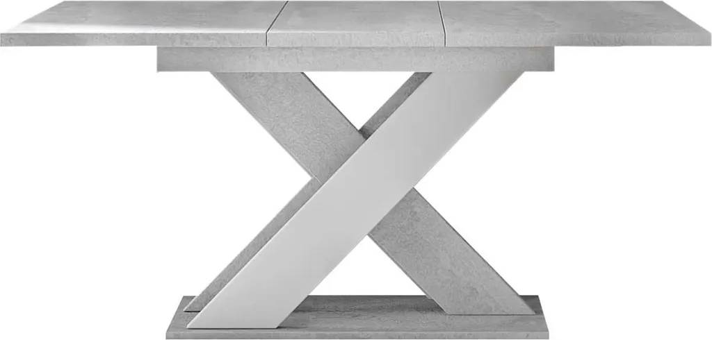 Table à manger gain de place FIGOL extensible 120cm - Gris et Blanc - 6