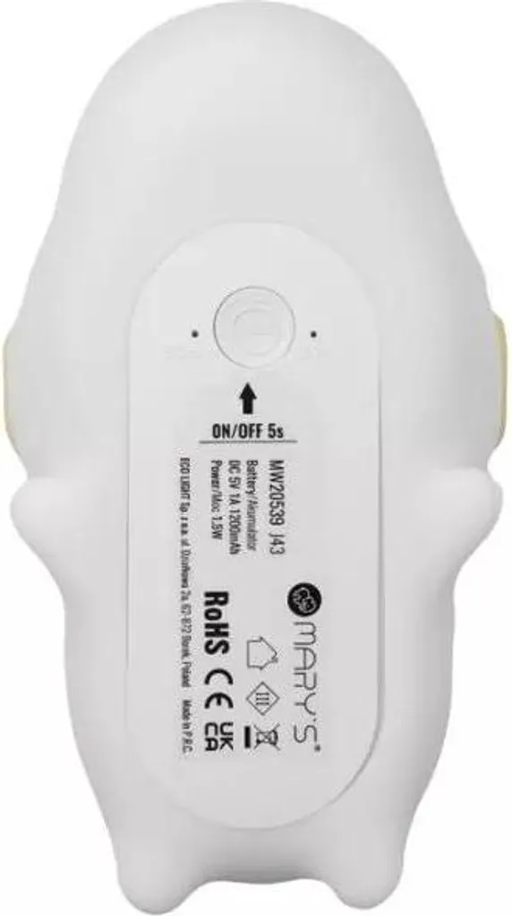 Mary's Bambini Luce Notturna Cane Batteria 1200mAh USB LED 3000K - 7