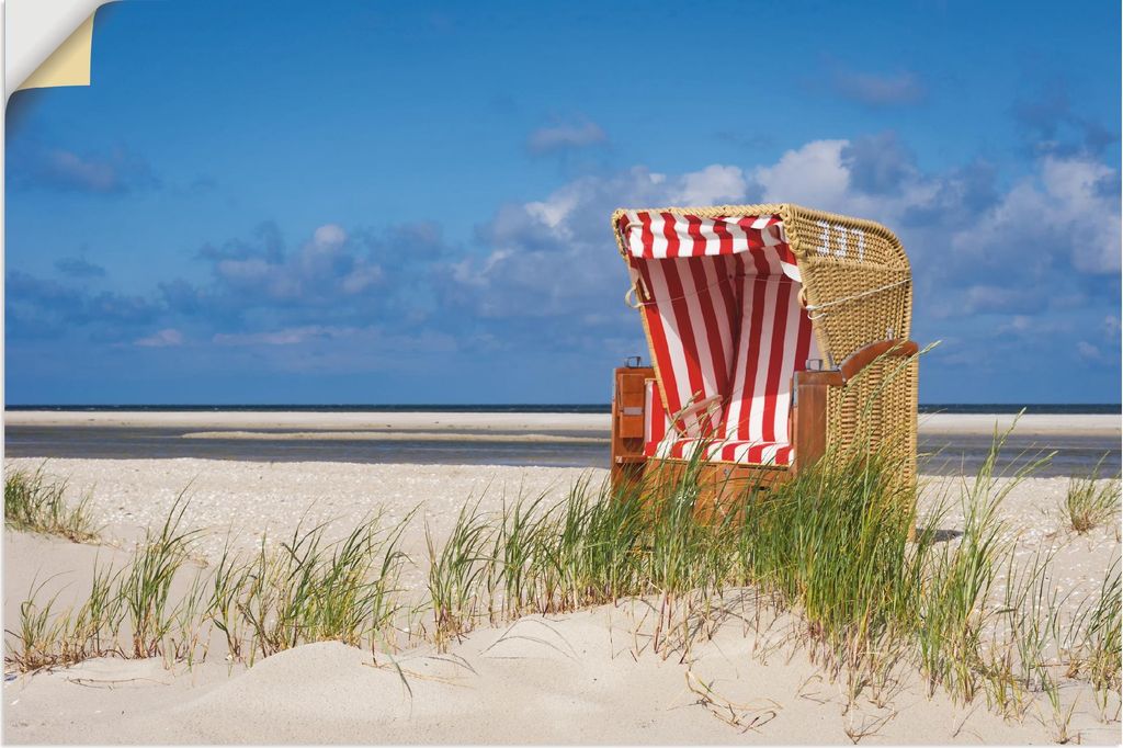 ARTland Wandbild, selbstklebend Strandkorb 337 Größe: 60x40 cm