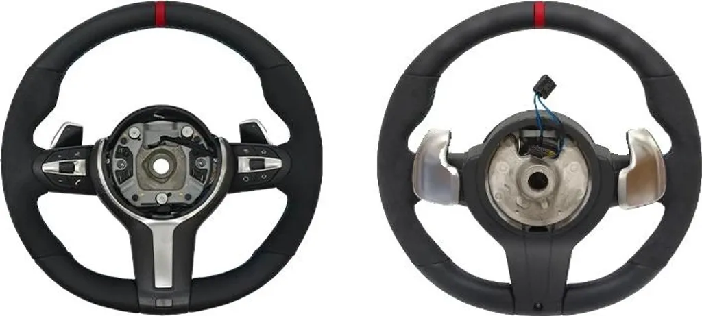 Volant Sport en Cuir avec Bandes Rouges pour BMW Série 3 E90 E91 E92