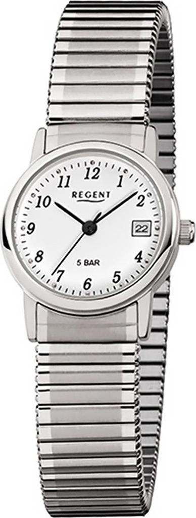 Regent Edelstahl Damen Uhr F-888 Quarzuhr Armband silber D2URF888