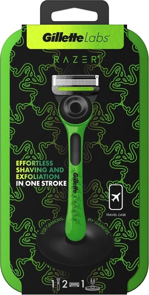 Gillette LABS MEN'S SHAVING RAZOR 2 ERSATZRASIERKLÄDEN MAGNETBASIS Premium Rasierer Männer Rasur Luxus