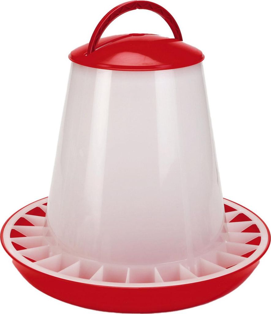 OLBA Futtersilo mit Deckel rot/transparent, Fassungsvermögen: 10 kg