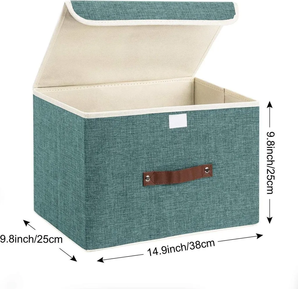 Rangement dressing et bureau : 2 boîtes pliables Aqua Deep 38x25x25 cm - 2