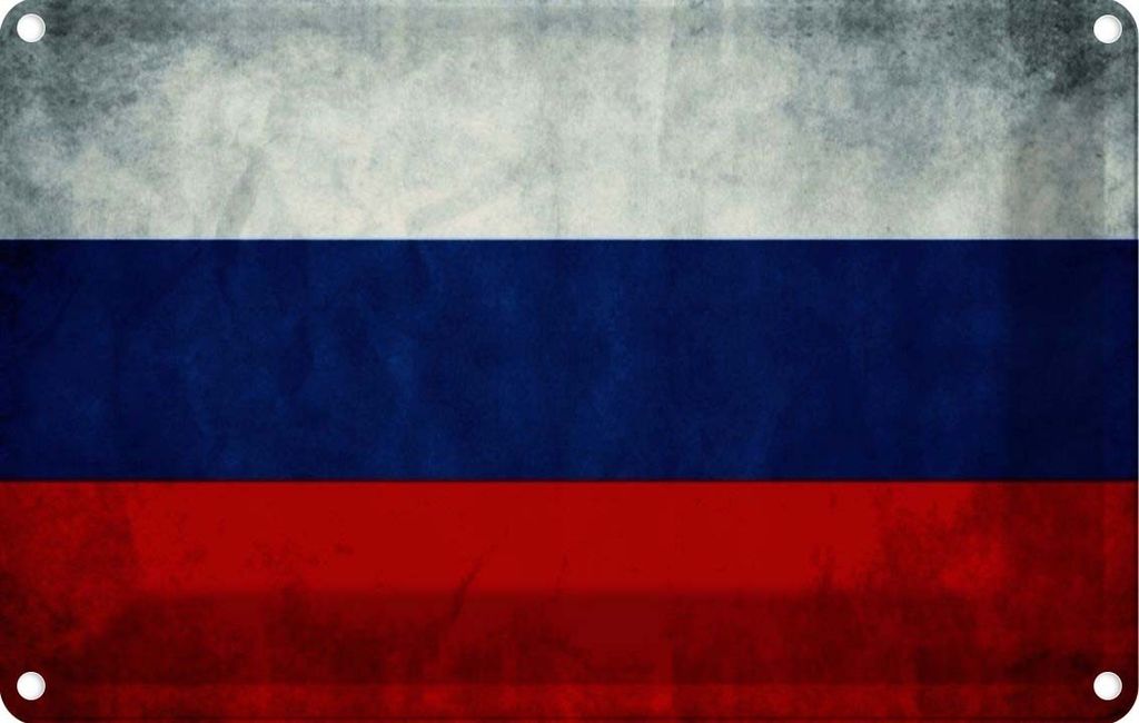 vianmo Blechschild 20x30 cm Russland Fahne Russia Flagge Wappen