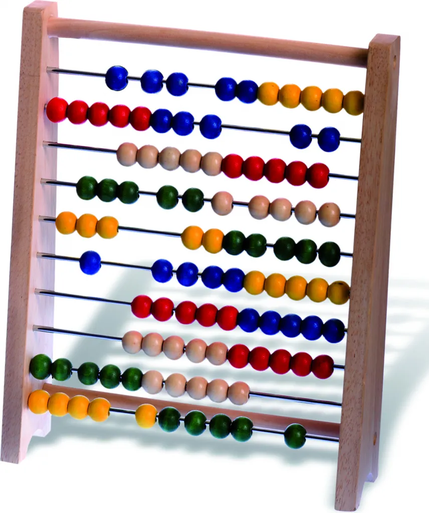 Boulier Compteur pour Enfant Jouet Éducatif Montessori en Bois Naturel