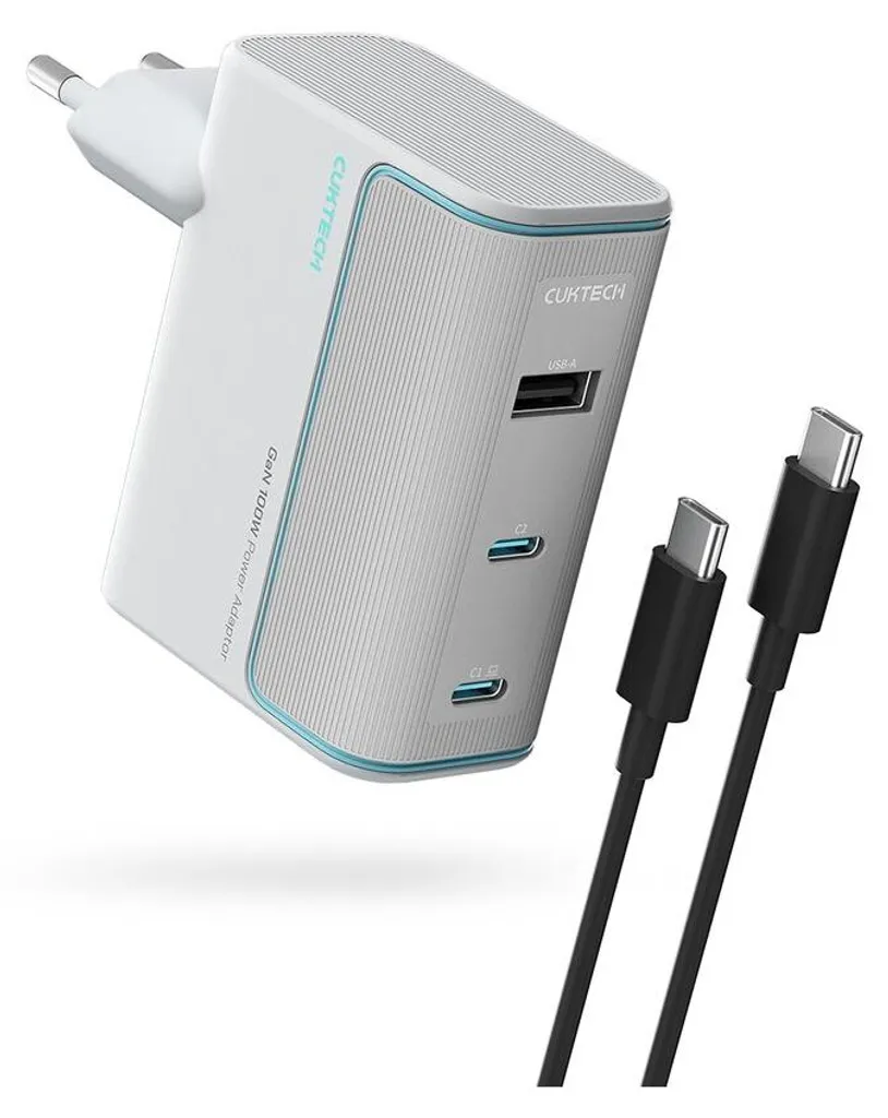 Chargeur Rapide 100W Cuktech USB-C pour MacBook, iPad et Smartphone