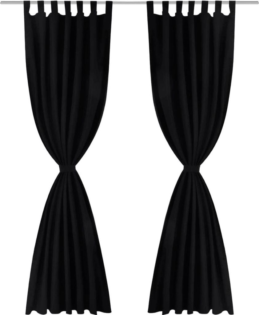 vidaXL Vorhänge Gardinen aus Satin 2-teilig  140 x 225 cm Produktbild 