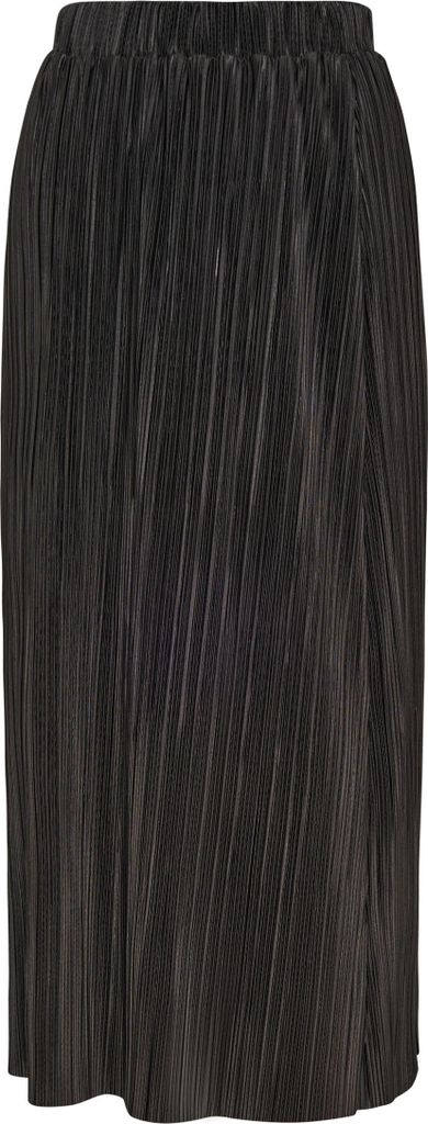 Damen Midi Strickrock schwarz XL, reguläre Passform, mit Falten und elastischem Bund