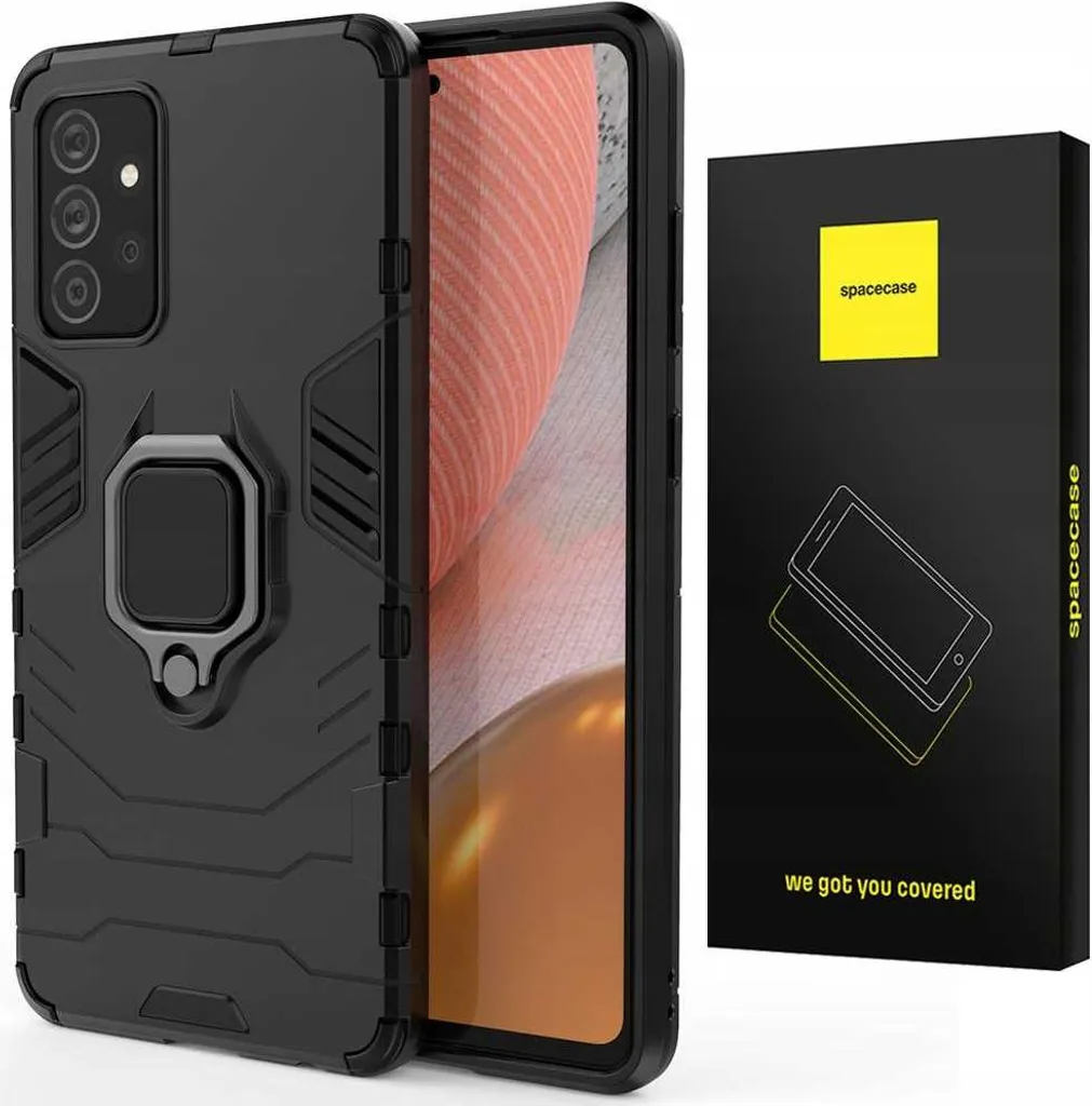 Étui de Protection Galaxy A72 5G avec Anneau Support SPACECASE Noir
