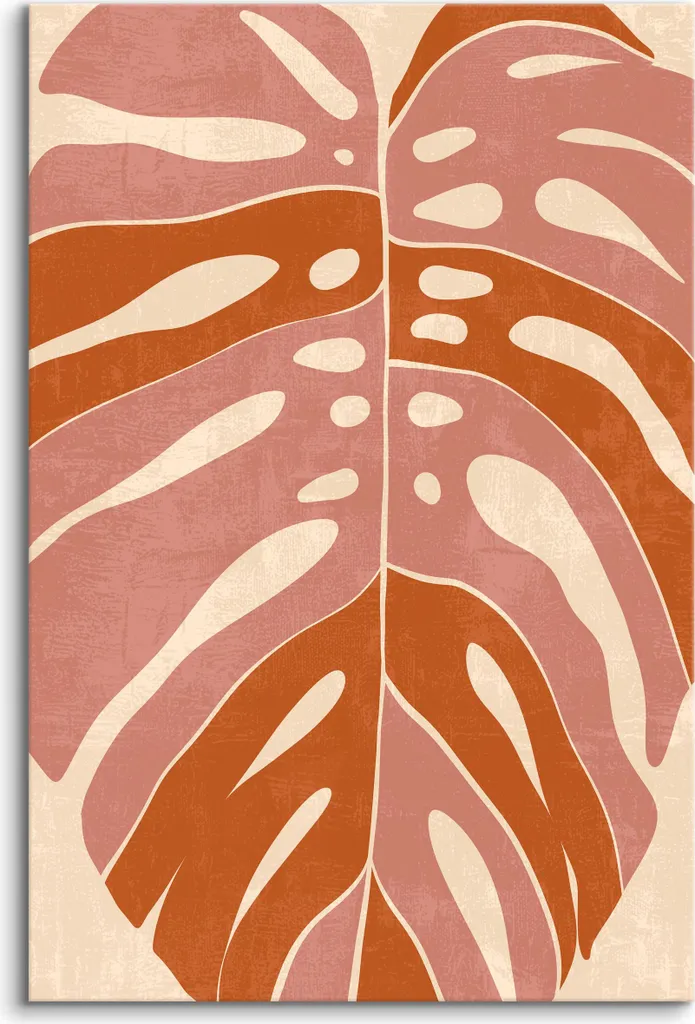 Set 3 Quadri Decorativi In Legno Boho – Foglie Tropicali, 40x28 Cm, Per Soggiorno E Camera - 3