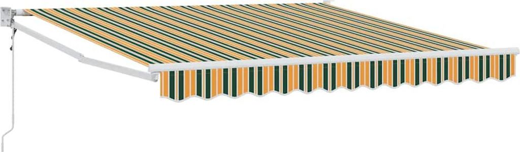 Best Möbel Markise/Markisentuch - Gestreift Grün und Gelb 3x2,5 m Polyester und Metall - Markisen A3330168