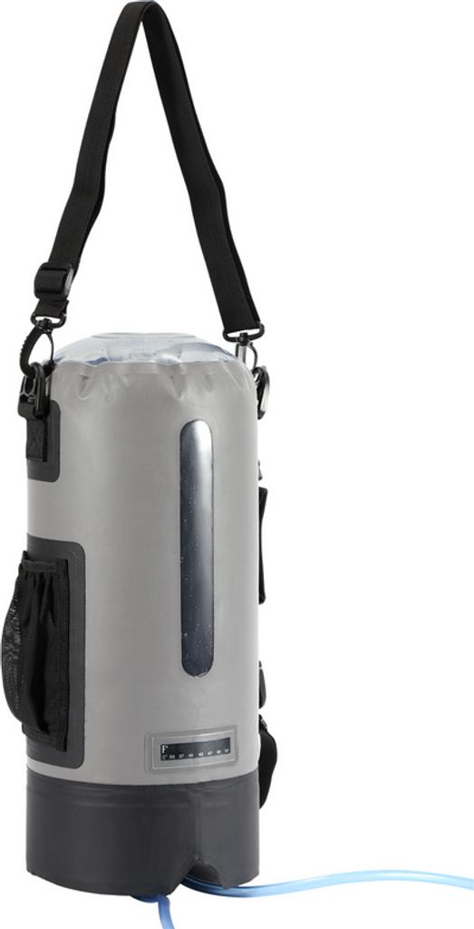 Faziango 12L Campingdusche mit Pumpe, tragbare Outdoor Reisedusche für Garten, Camping, Haustier, Strand, Gartendusche mit Aufbewahrungstasche