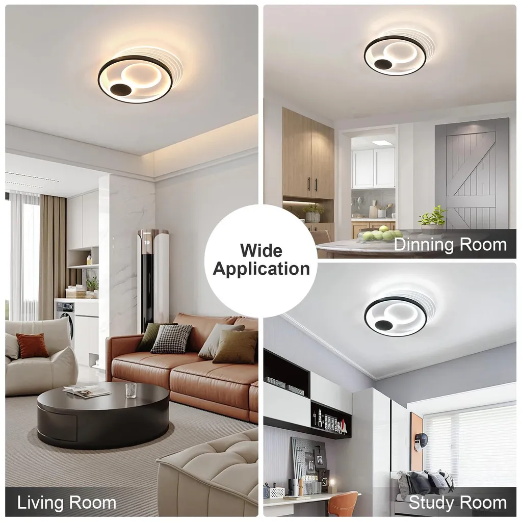 Plafonnier LED avec télécommande - Intensité et couleur réglable 31W