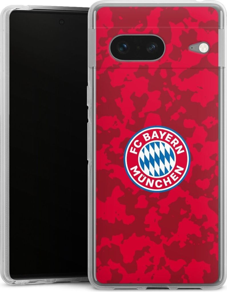 DeinDesign Handyhülle für Google Pixel 7 Silikon Hülle Case Smartphone Schutzhülle FC Bayern München Camouflage FCB