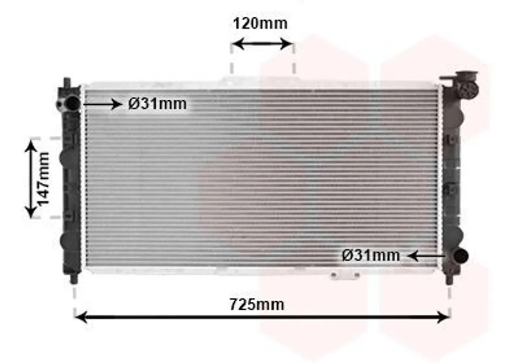 Radiateur Alu Van Wezel 27002101 pour Mazda 323 F VI et Familia V BA