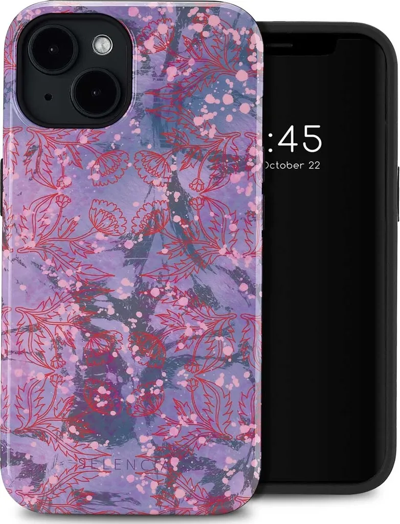 Selencia Vivid Cover posteriore con MagSafe iPhone 14 - Fresh Paint Flower Orange