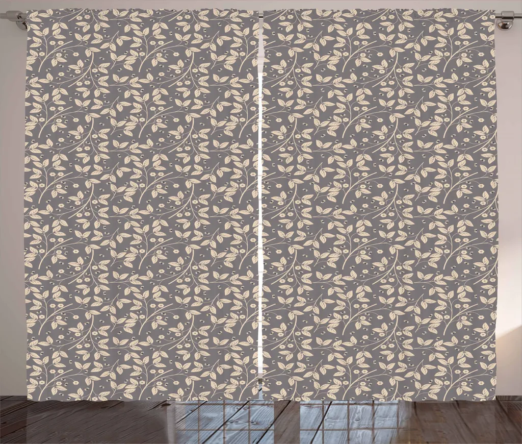 Tenda Rustica ABAKUHAUS 280x245 cm Tortora e Beige per Soggiorno