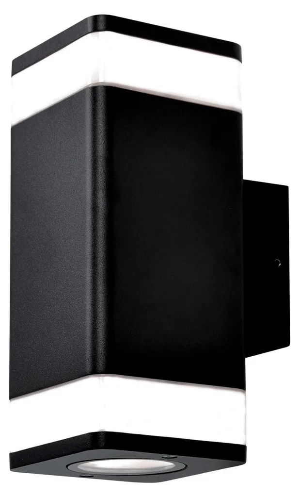 Éclairage extérieur IP44 anti-pluie TAMIZA noir métal 2xGU10 mural Kaja