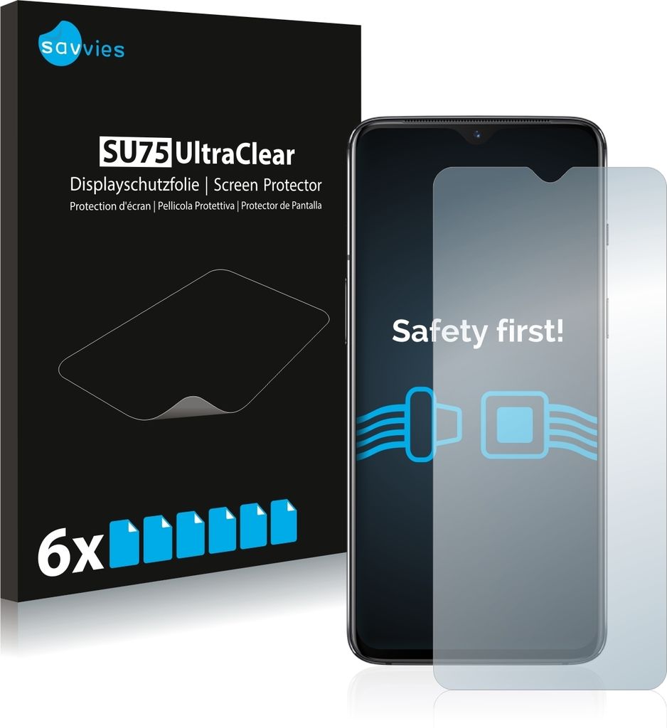 6x Für OnePlus 7 Schutzfolie Savvies Displayschutz Display Schutz Folie Klar Transparent