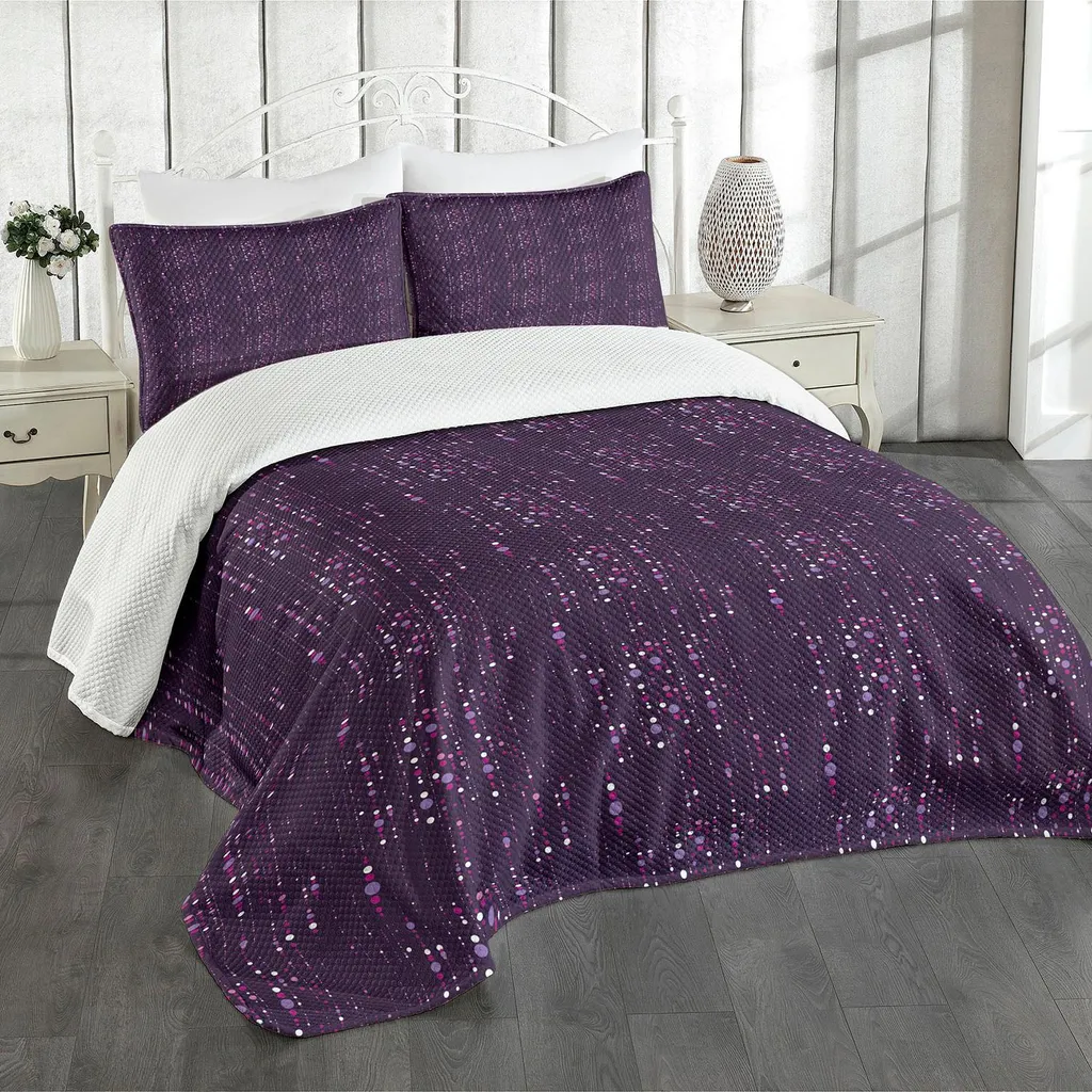 Copriletto Astratto Viola 264x220 ABAKUHAUS Design Moderno Pois