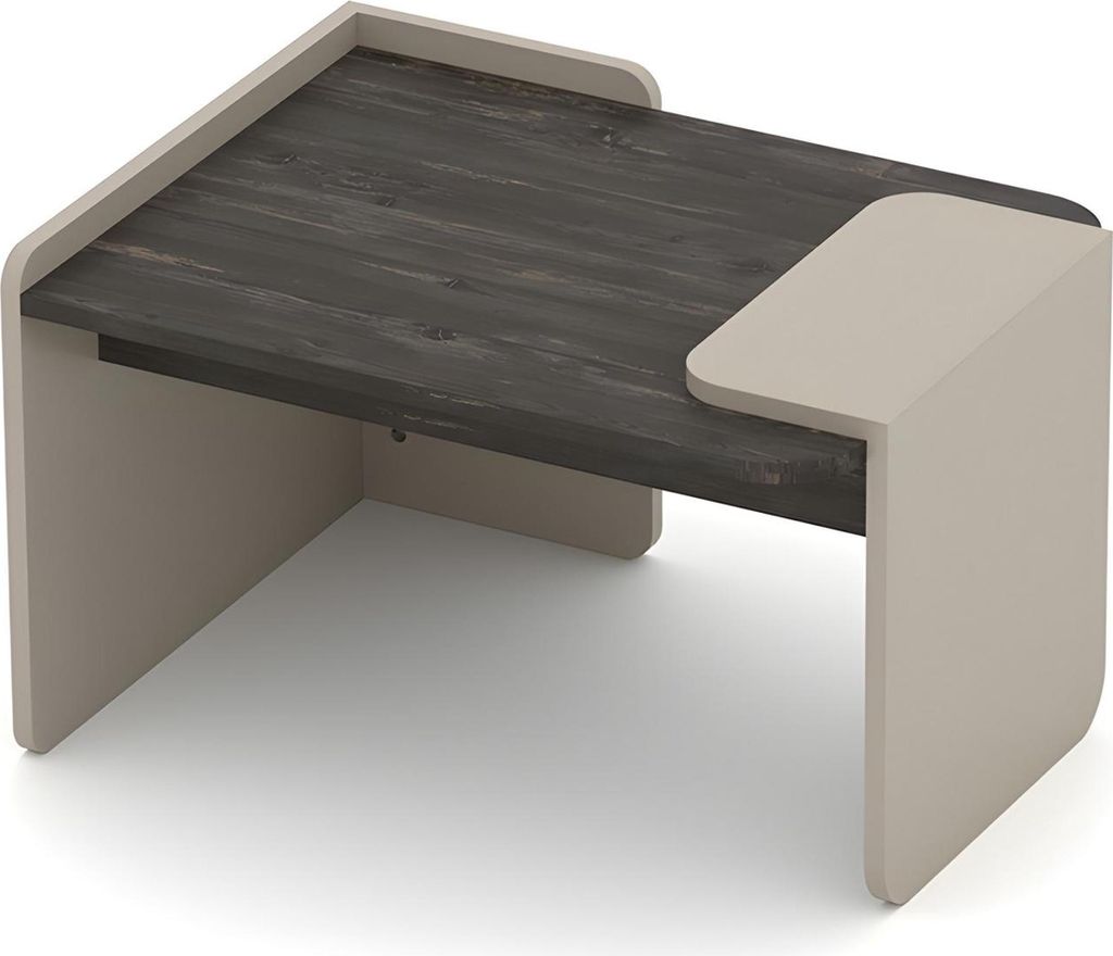 Hochwertige Büroeinrichtung Moderner Schreibtisch Holz Beistelltisch