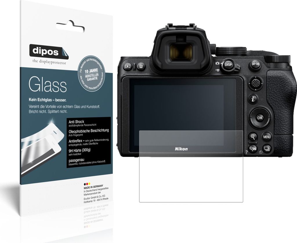 2x Schutzfolie für Nikon Z5 matt - Anti-Shock 9H Folie Produktbild 