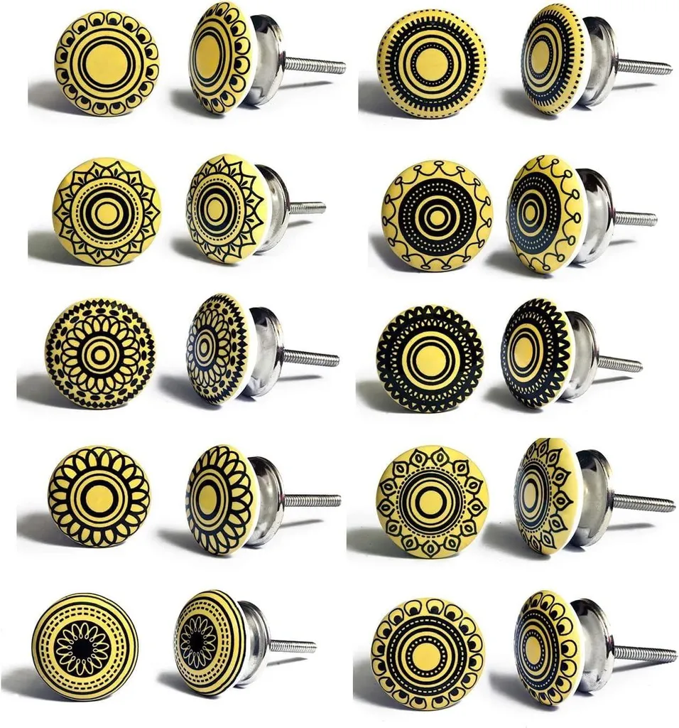 Boutons de placard en céramique 40 mm pour remplacer poignées usées