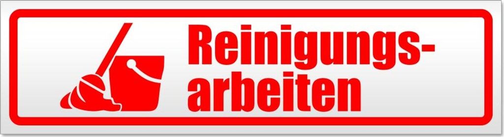 Reinigungsarbeiten Eimer Magnetschild Schild magnetisch