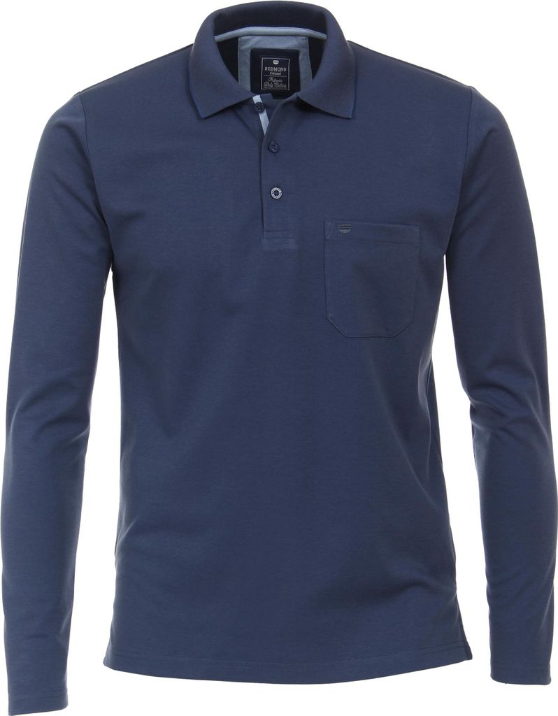 REDMOND Casual Herren Polo-Shirt Langarm Regular-Fit Jersey Produktbild 
