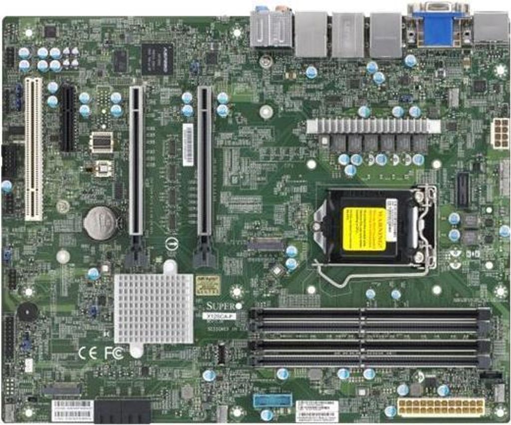 Super Micro SUPERMICRO X12SCA-F - Motherboard - ATX - LGA1200-Sockel - W480 Chipsatz - USB-C Gen2, USB 3,2 Gen 1, USB 3,2 Gen 2 - Gigabit LAN, 2,5 ...