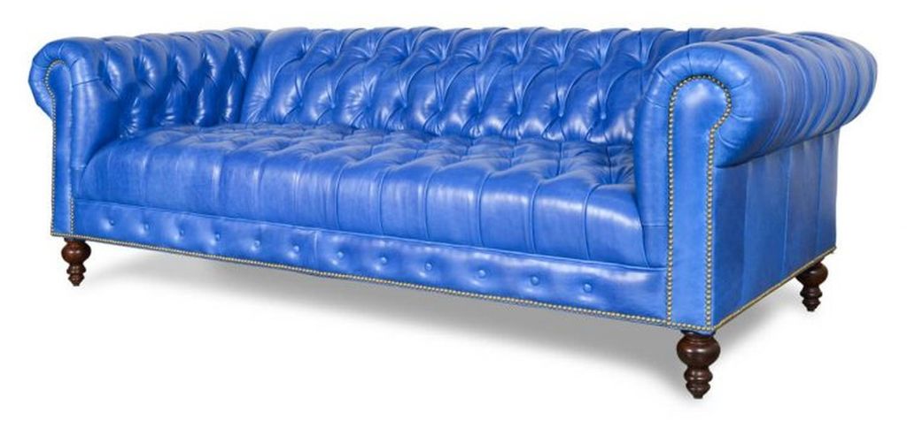 Chesterfield Design Luxus Polster Sofa Couch Sitz Garnitur Leder Textil Neu #268