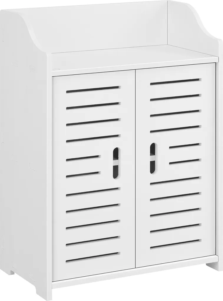 Offerta Mobiletto Bagno Trosa en.casa 62x45x25 | Armadietto WPC Bianco