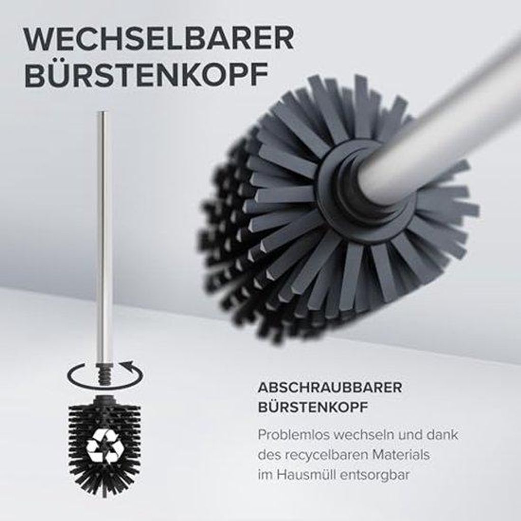 3-in-1 Toiletset aus Edelstahl | Mit siliconener Produktbild 