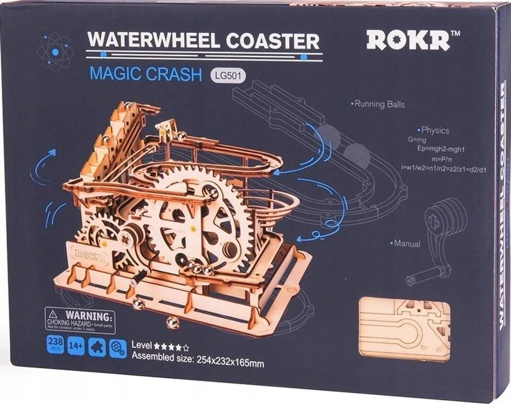 Maquette Bois Puzzle 3D Parkour : 254 Pièces découpées laser par Rokr