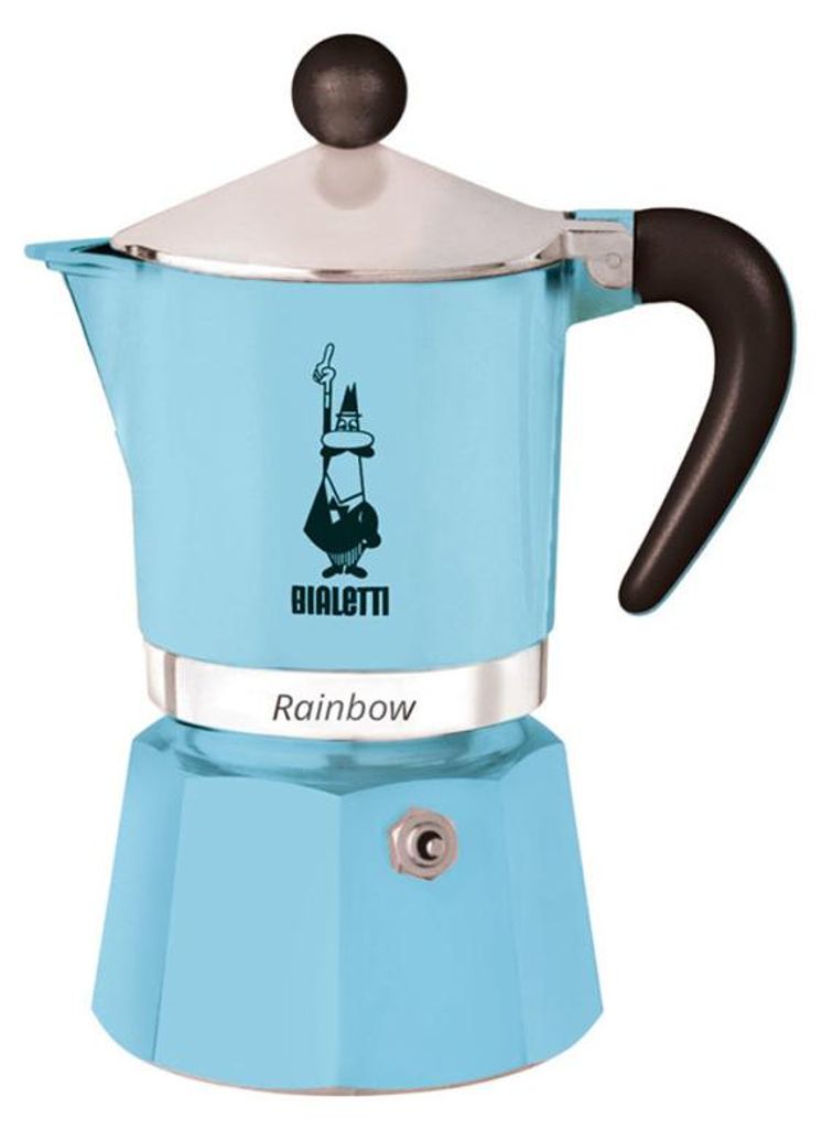 Bialetti Rainbow, 0,13 l, Aluminium, Thermoplast, Blau, 170 Produktbild 