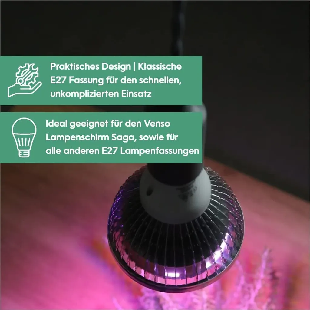 Éclairage pour Plantes d'Intérieur Parus E27 Spectre Complet LED 15W - 4