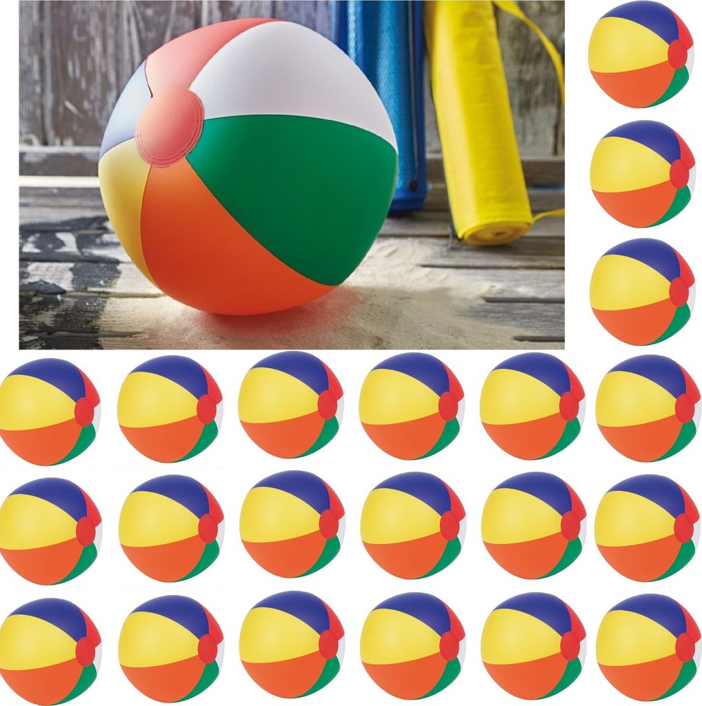 25 x Wasserbälle Kindergeburtstag Mitgebsel Strandball Regenbogen