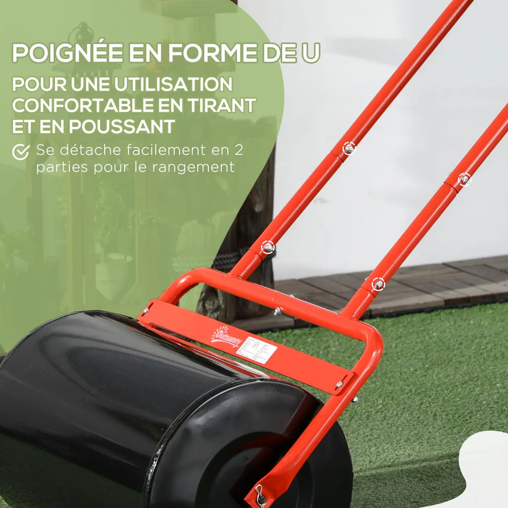 Rouleau à gazon pour éliminer les bosses du terrain et aplanir le sol - 9