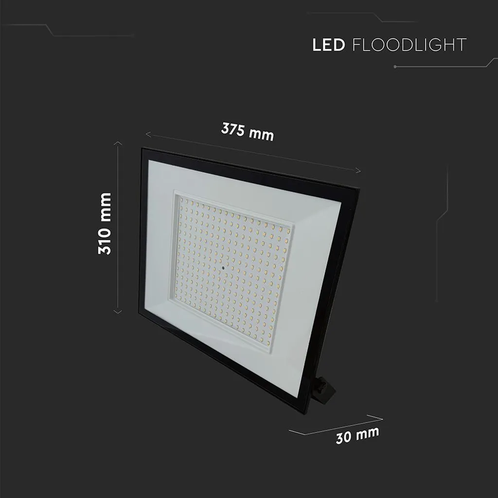 Projecteur extérieur LED 200W étanche IP65 pour éclairage grand angle