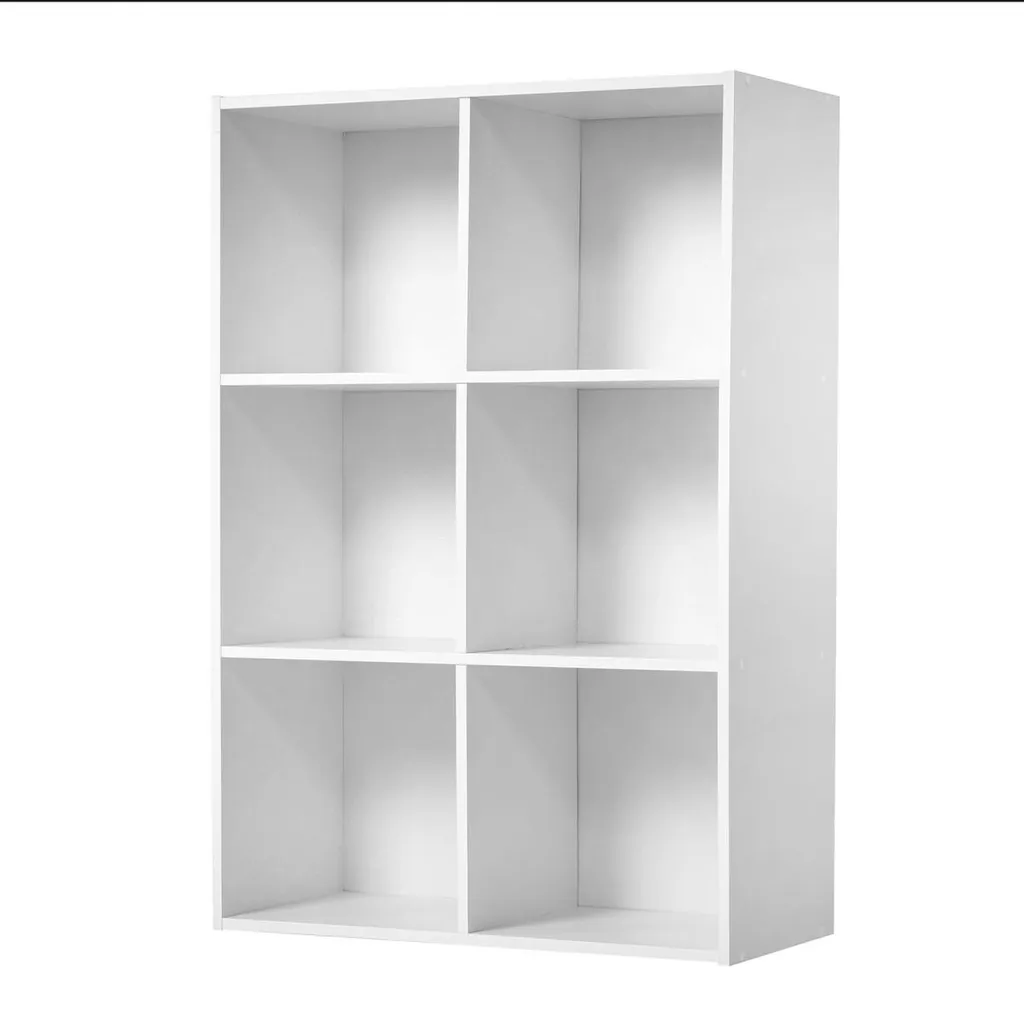 Étagère bois 6 compartiments robuste et compacte 91,5 cm de hauteur