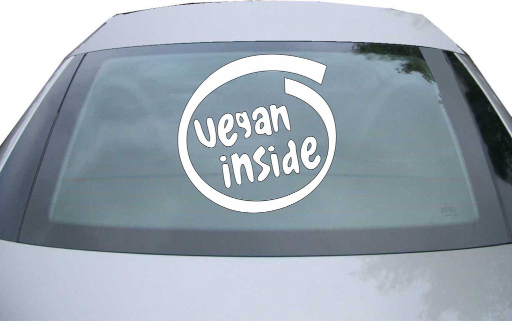 Indigos UG - Aufkleber Heckscheibe & Motorklappe DE2195 - weiß - 600x600 mm - vegan inside - Auto Scheiben Fenster Heckklappe Tuning Racing JDM - ...