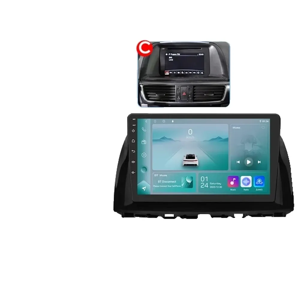 Autoradio GPS Android 12 avec Processeur Quad-Core et Mémoire 16G P1
