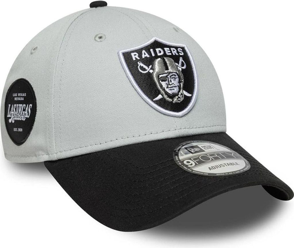 New Era NFL 9FORTY Side Patch Cap Las Vegas Raiders light grey/black