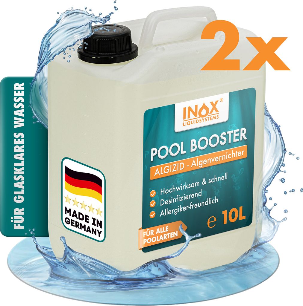 INOX® Pool Booster, 2x10L - Pooldesinfektion Poolreiniger Produktbild 