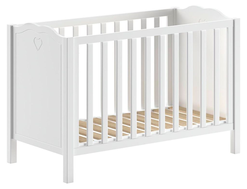 Babybett 60x120 Kamila Weiß Holz 3fach verstellbar