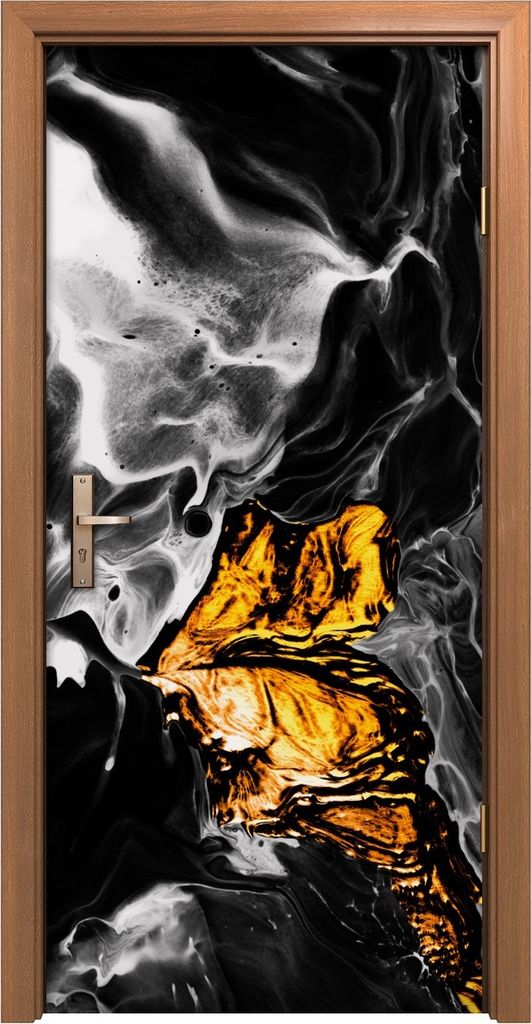 Türposter 90x200 cm Türaufkleber Türtapete Türfolie Klebefolie Kreative abstrakte Hand bemalt