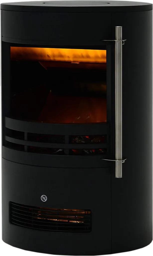 Cheminée Électrique Silencieuse sans Conduit Effet Flamme 3D Noir