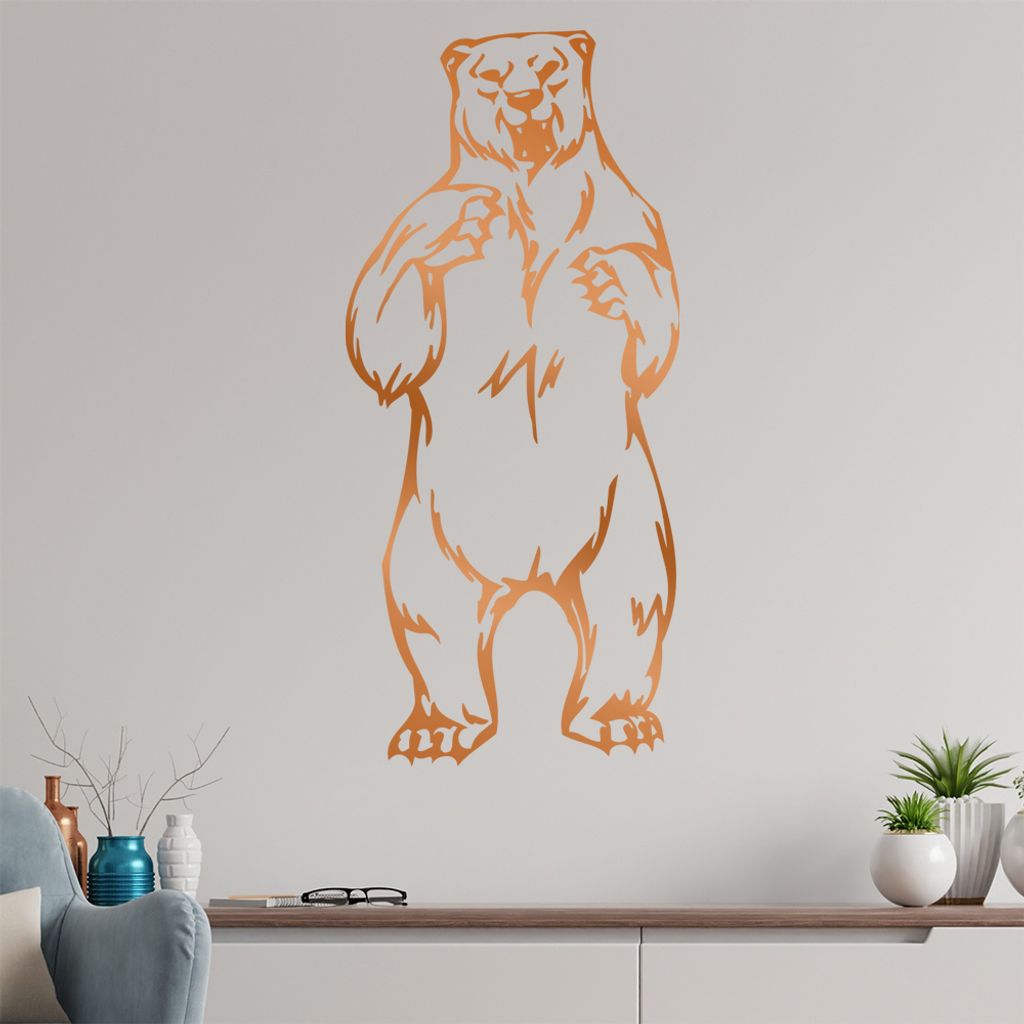 Bär Wandtattoo in 6 Größen - Wandaufkleber Wall Sticker - Dekoration, Küche, Wohnzimmer, Schlafzimmer, Badezimmer