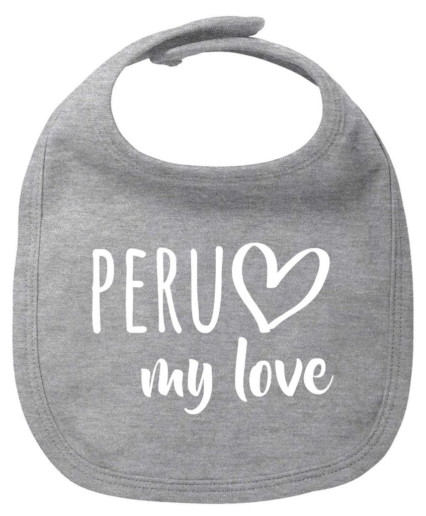 Huuraa Baby Lätzchen Peru my love Heather Grey Produktbild 